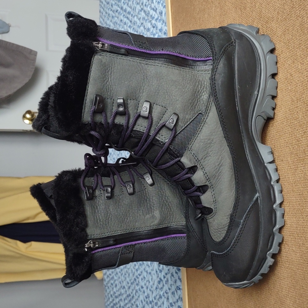 Merrell Thermo Rhea Mid Waterproof Snowboots In Women's Size 9 - Picture 7 of 16
